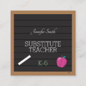 Imitate Letter Board Teacher Square Business Cards Quadratische Visitenkarte (Vorderseite)