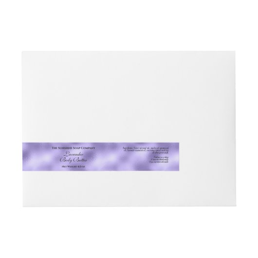 Imitate Lila Foil Style Kosmetik Jar Label (Vorderseite)