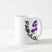 Imitate Lila Glitzer 55 und fabelhaftes Geburtstag Kaffeetasse (VorderseiteRechts)