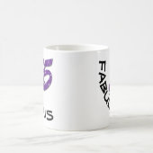 Imitate Lila Glitzer 55 und fabelhaftes Geburtstag Kaffeetasse (Mittel)