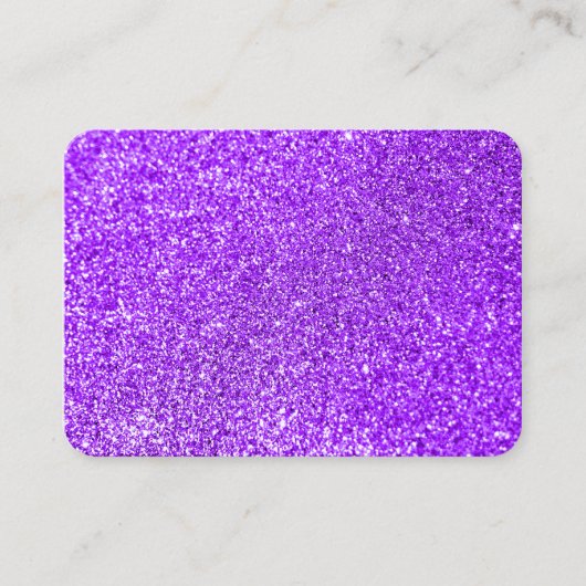 Imitate Lila Glitzer Foto Visitenkarte (Vorderseite)