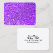 Imitate Lila Glitzer Foto Visitenkarte (Vorne/Hinten)