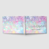 Imitate lila Glitzer Opal Hintergrund Hochzeit Gästebuch (Voll)