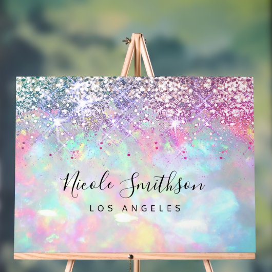 Imitate lila Glitzer opal Stein Hintergrund Acrylschild (Neutral)