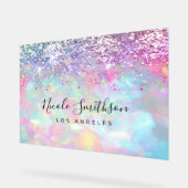 Imitate lila Glitzer opal Stein Hintergrund Acrylschild (Winkel)