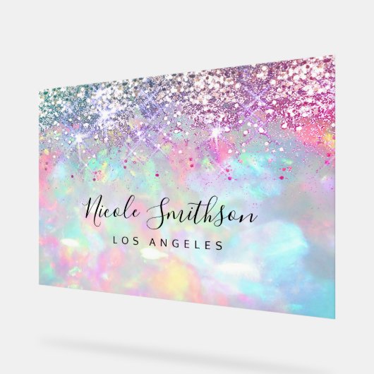 Imitate lila Glitzer opal Stein Hintergrund Acrylschild (Winkel)