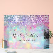 Imitate lila Glitzer opal Stein Hintergrund Acrylschild (Hochzeit)