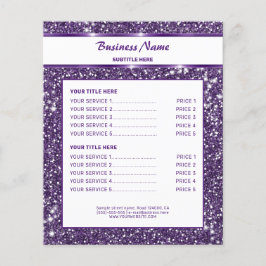 Imitate Lila Glitzer Textur mit benutzerdefinierte Flyer