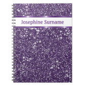Imitate Lila Glitzer Textur mit benutzerdefinierte Notizblock (Vorderseite)