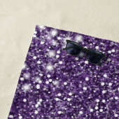 Imitate Lila Glitzer Textur mit Individuelle Name  Strandtuch (Beispiel)