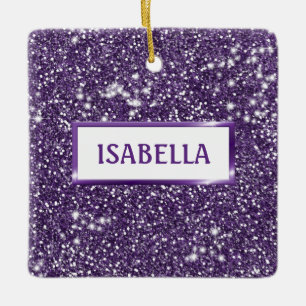 Imitate Lila Glitzer Textur mit Namen aussehen Keramikornament