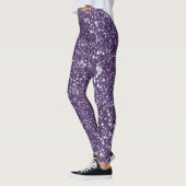 Imitate Lila Glitzer Textureffekt Leggings (Links)