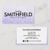 Imitate Lila Glitzer Visitenkarte (Vorne/Hinten)