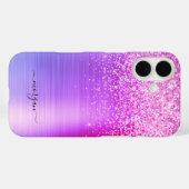 Imitate Lila Metalle, Glitzer, Skriptname Case-Mate iPhone Hülle (Rückseite (Horizontal))