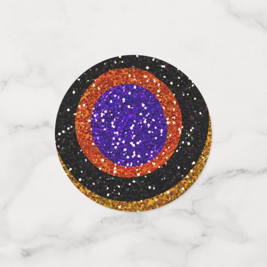 Imitate Lila, orange und schwarz Glitzer | Hallowe Konfetti (Klein Vorderseite)