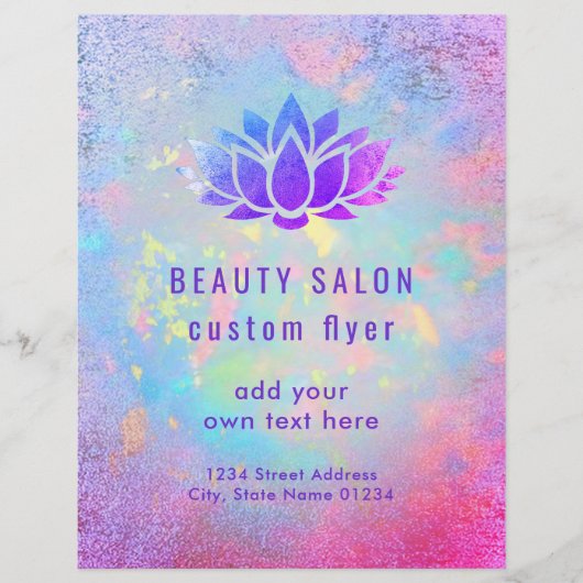 IMITATE Logo-Design für lila Folie Lotus Flyer (Vorne)