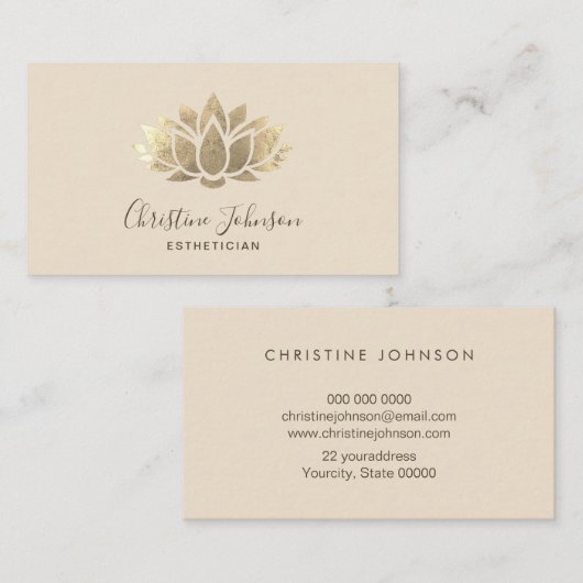 Imitate Lotus-Logo auf der Visitenkarte für Elfenb (Vorne/Hinten)