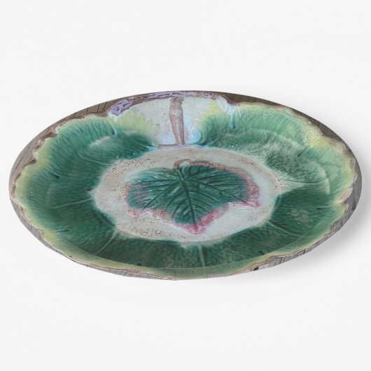 "Imitate majolica #3" 9" Rundpapier-Platte Pappteller (Schrägansicht)