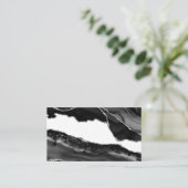 Imitate Marbella Agate Schwarz-weiß Trendy Modern  Visitenkarte (Stehend Vorderseite)