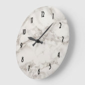 Imitate Marble Alabaster Taupe Tan Abstrakt Große Wanduhr (Winkel)