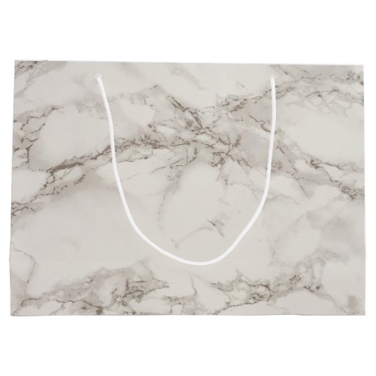 Imitate Marble Alabaster Taupe Tan Moderne Geburts Große Geschenktüte (Rückseite)