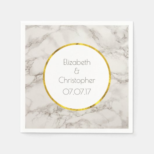 Imitate Marble Alabaster Taupe Tan Moderne Hochzei Serviette (Vorderseite)