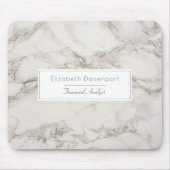Imitate Marble Alabaster Taupe Tan Moderne Mousepad (Vorne)