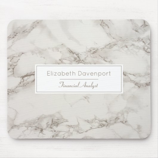 Imitate Marble Alabaster Taupe Tan Moderne Mousepad (Vorne)