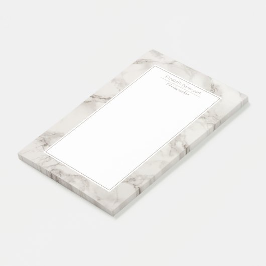 Imitate Marble Alabaster Taupe Tan Moderne Post-it Klebezettel (angewinkelt)