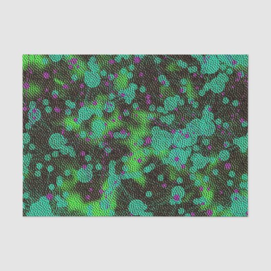 Imitate Marble Blob Tissue Design 1 Dunkler Multi Seidenpapier (Vorderseite)