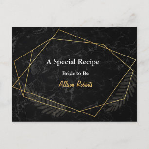 Imitate Marble Geometric Brautparty Rezept Postkarte