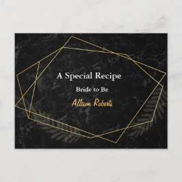 Imitate Marble Geometric Brautparty Rezept Postkarte