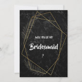 Imitate Marble Geometric Bridesmaid Einladung (Vorderseite)