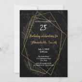 Imitate Marble Geometric Geburtstag Einladung (Vorderseite)