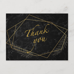 Imitate Marble Geometric Vielen Dank Postcard Postkarte