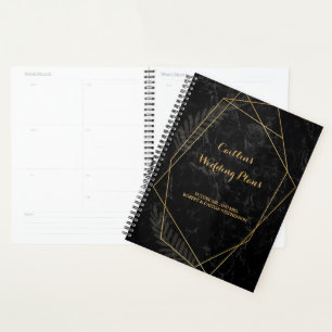Imitate Marble Geometric Wedding Planer