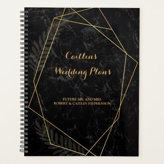 Imitate Marble Geometric Wedding Planer (Vorderseite)