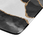 Imitate Marbled Agate Black Stylish Stone Luxury G Schneidebrett (Ecke)