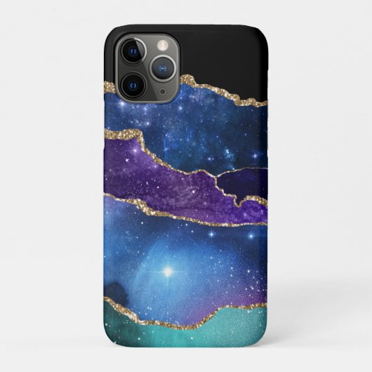 Imitate Marbled Agate Stone Galaxy Funkelnd Schluc Case-Mate iPhone Hülle (Rückseite)