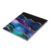 Imitate Marbled Agate Stone Galaxy Funkelnd Schluc Fliese (Seite)
