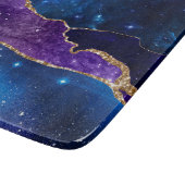 Imitate Marbled Agate Stone Galaxy Funkelnd Schluc Schneidebrett (Ecke)