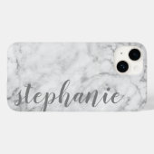 Imitate Marmor mit kalligrafischem, benutzerdefini Case-Mate iPhone Hülle (Rückseite (Horizontal))