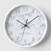 Imitate Marmor mit nummerierter Uhrenfront und Tex Uhr (Vorderseite)