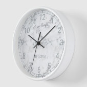 Imitate Marmor mit nummerierter Uhrenfront und Tex Uhr (Winkel)