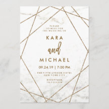 Imitate Marmor und Kupfer geometrische Hochzeit ei