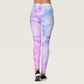 Imitate Marmoralabaster Lila Rosa Leggings (Rückseite)
