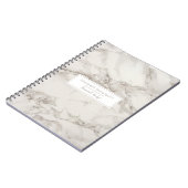 Imitate Marmoralabaster Taupe Tan Moderne Custom Notizblock (Linke Seite)