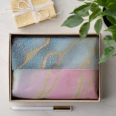 Imitate Marmorschifffahrt, Aqua, Rosa, Gold Seidenpapier (Geschenk)