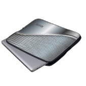 Imitate Maßgeschneiderte Laptop-Ärmel aus Metall Laptopschutzhülle (Vorne Knopf)