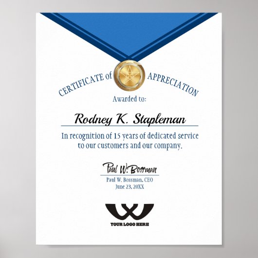 Imitate Medaille universellen Mitarbeiterjubiläums Poster (Vorne)